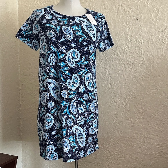 Vera Bradley Other - Vera Bradley Short Sleeved Night Dress North Shore Paisley Blue NWT XS
